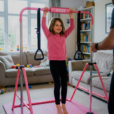 Pink Gymnastics Horizontal Bar with Mat