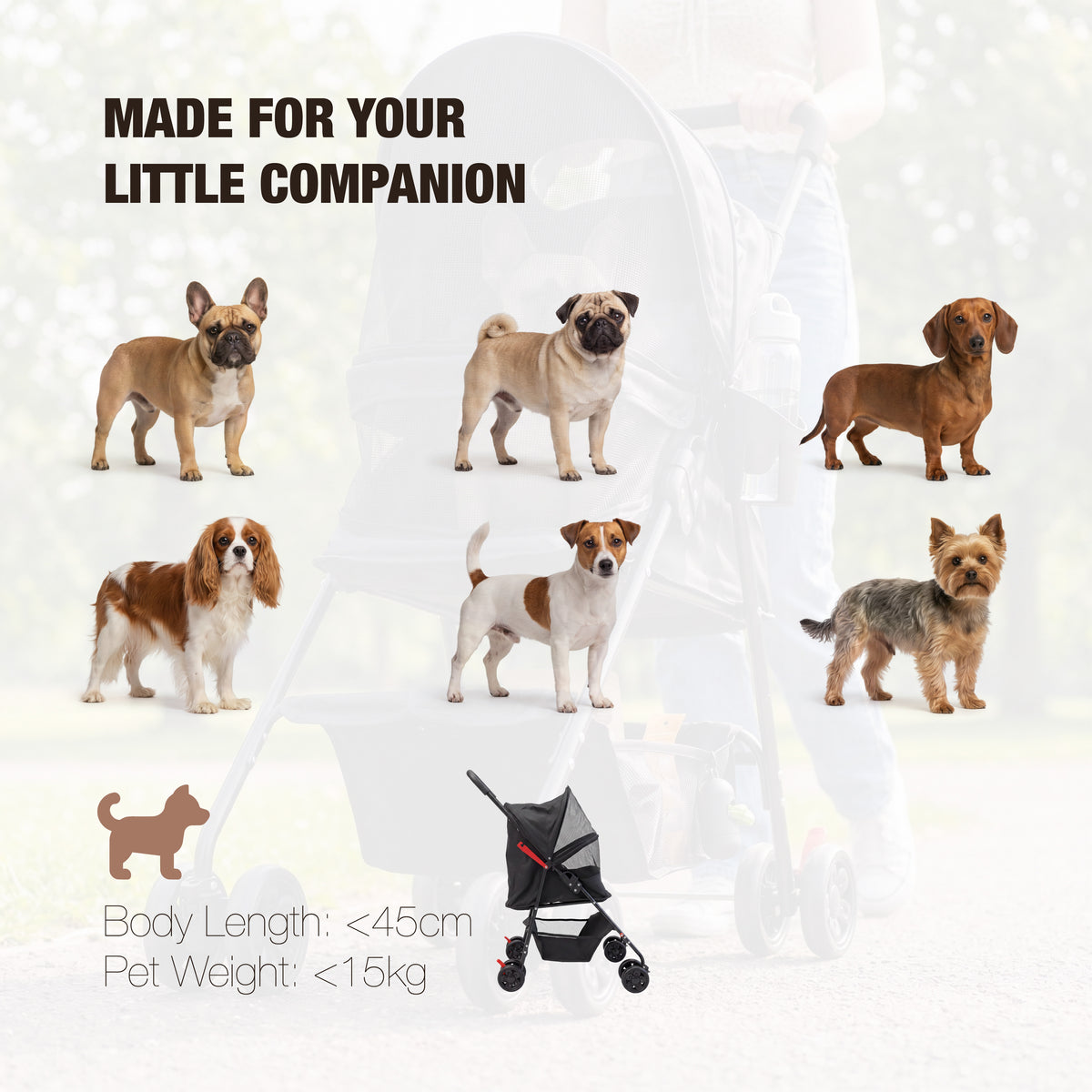 Pet Stroller Eco & Raincover