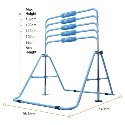 Blue Gymnastics Horizontal Bar with Mat