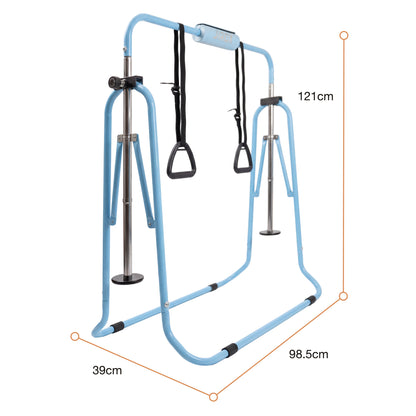 Blue Gymnastics Horizontal Bar with Mat