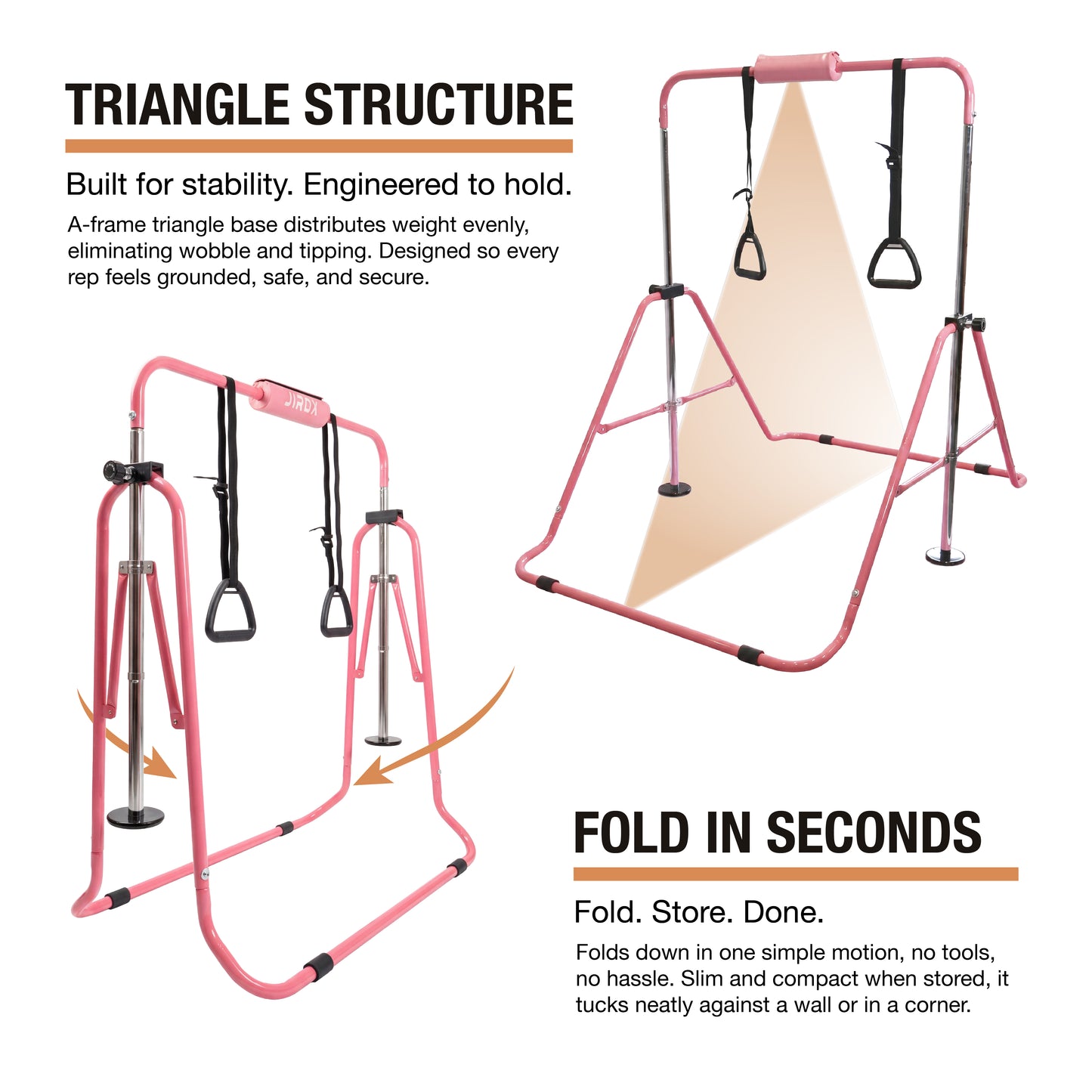 Pink Gymnastics Horizontal Bar with Mat