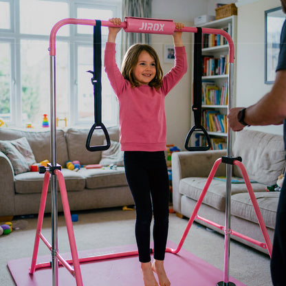 Pink Gymnastics Horizontal Bar with Mat